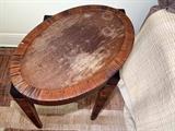 Oval Wicker Table.  Inventory No. 89