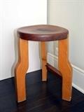 Stool, Purchased from Frank Lloyd Wright House on Astor Street in the 1980's.   Inventory No. 95