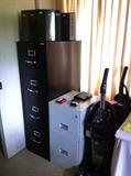     2 filing cabinets; 2 vacuums - Hoover & Dirt Devil