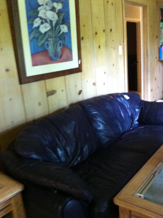                 Leather sofa (has 2 matching chairs)