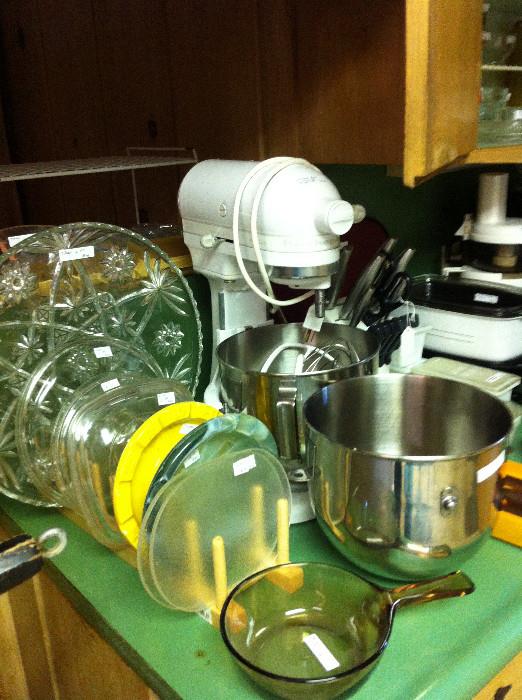                          Glassware; KitchenAid mixer
