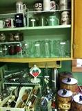              Glassware; kitchen utensils; canister set