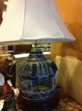                          Blue & white lamp