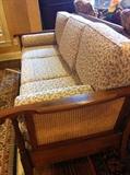                     Antique extra long cane sofa