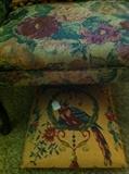                           Needlepoint foot stool