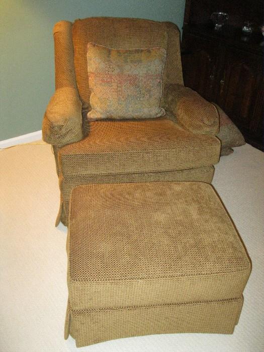 Gormans chair with ottoman - $350