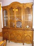 pecan china cabinet - $175