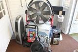 Fans . . . Heaters . . . all ready to leave