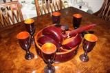 Wooden Salad & Wine Set
