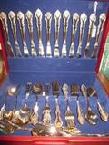 Gold washed flatware set