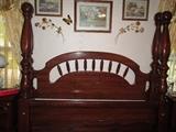 King "Paul Bunyan" bed with 2 night stands, Dresser with mirror, Armoire (solid wood)