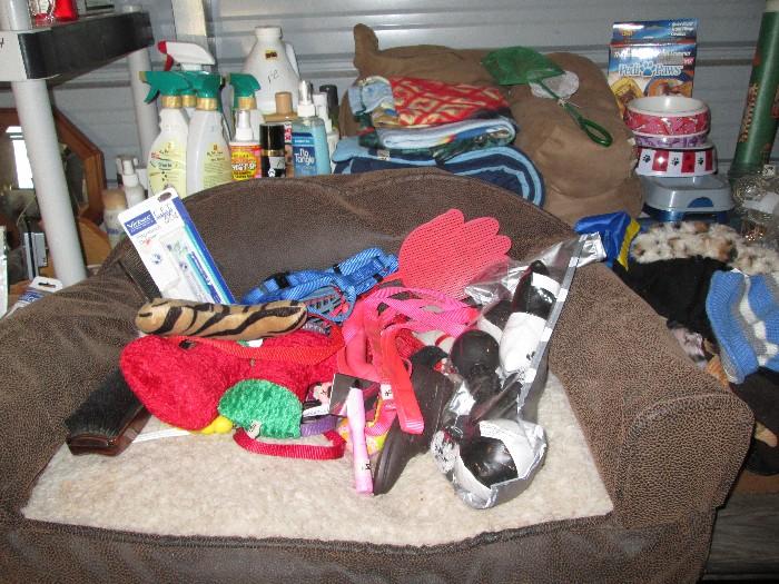 Lots of little doggie clothes, grooming, etc