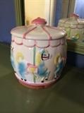 Grantcrest pastel carousel cookie jar. Excellent shape.