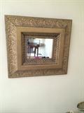Antique wood gold mirror