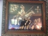 PICTURE MADE ENTIRELY OF INDIAN ARROWHEADS