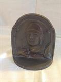 LINDBERGH BRONZE BOOKEND