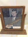 JOHN F. KENNEDY PHOTO WITH SIGNATURE