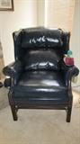  Blue Leather Pennsylvania House Side Chair