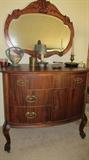 Antique Oak Mirror and Dresser 