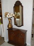 Console cabinet and wall mirror