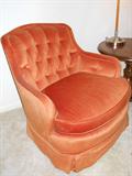 Hot Orange Velveteen Chair!!
