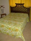 Double bed; includes headboard and mattress...shown with the gentleman's valet stand