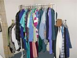 Assorted clothing; men's and women's...not shown but come check it out...new drastically reduced clothing from exclusive boutique