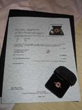 Ruby ring with official appraisal certificate