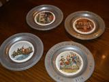 Bradford exchange pewter/porcelain plates