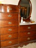 Broyhill dresser with marble top