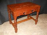 Carved accent table