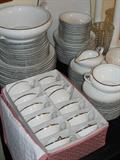 Noritake china...Classic white with Platinum Band
Service for 12 and serving pieces