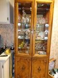 smaller curio w/glass shelves
