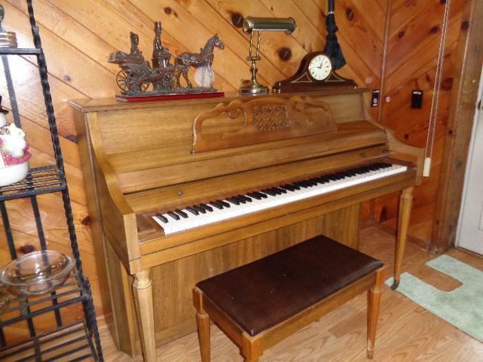 nice, smaller Kimball piano and bench