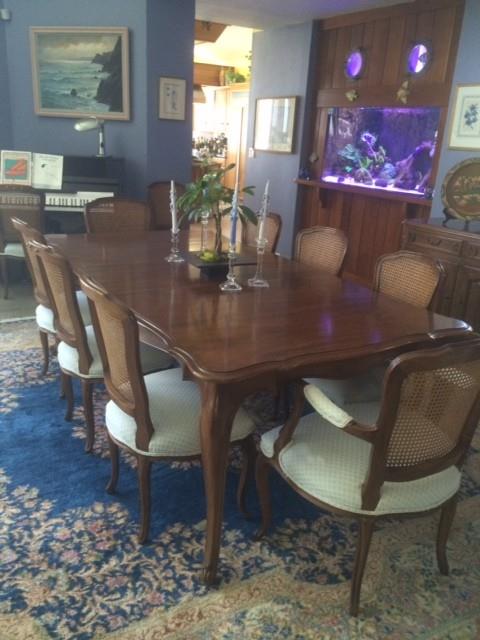 Kindle Furniture Co., Grand Rapids, Dining room table with 12 chairs 