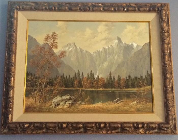 Signed, listed artist oil painting