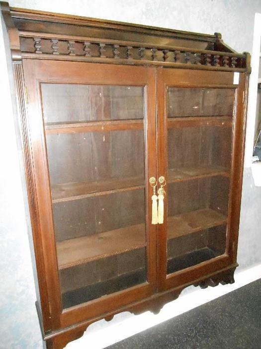 Great Walnut Wall Hanging Bookcase