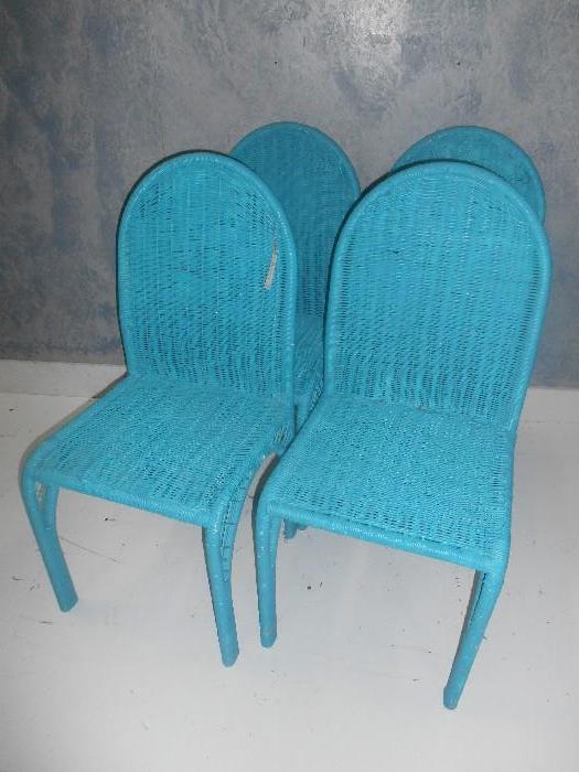 Set of Four Ratan Chairs