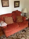 Chenille loveseat