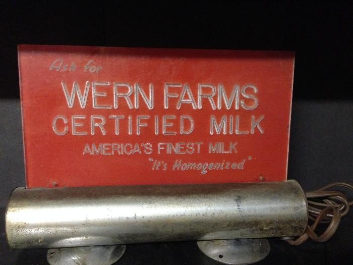 Vintage milk sign