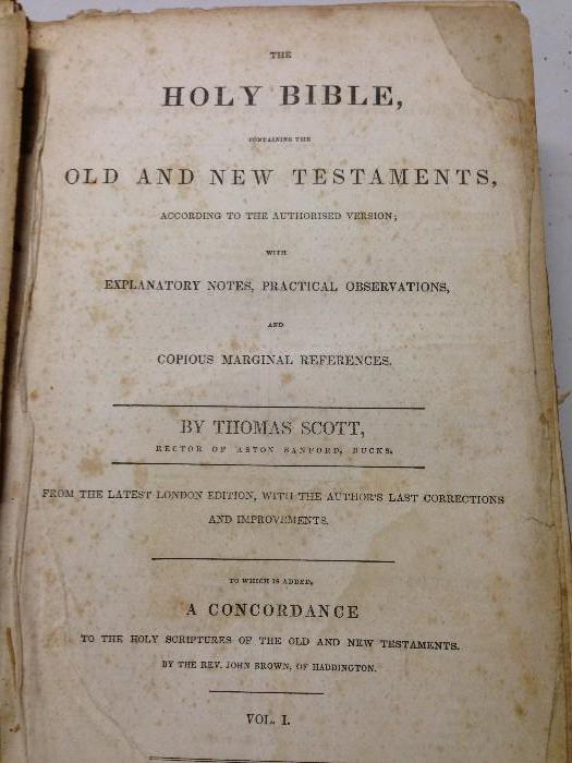 Circa 1800s bible set - Volumes 1 thru 3