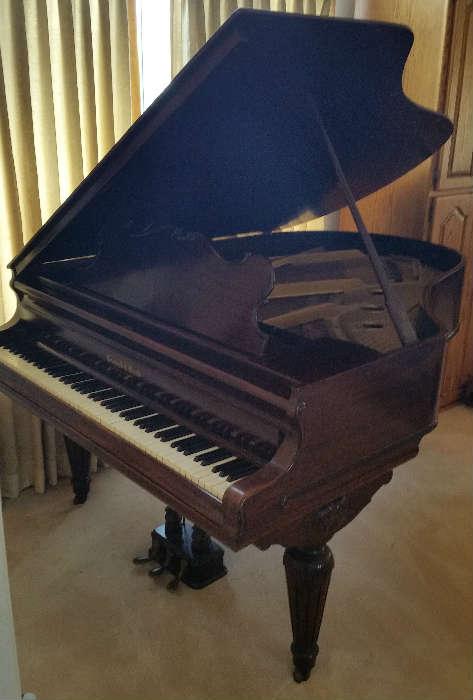 Antique Kranich & Bach baby grand piano.