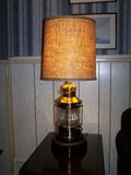 Nautical lantern lamp, lower part blinks when turned on. Its that special one of a kind hard to find pair of lamps.