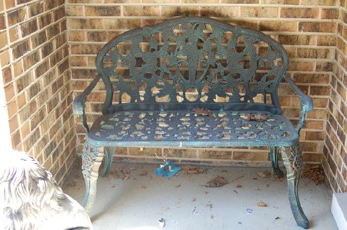 Wrought iron bench