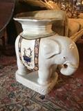 Amazing pair of ceramic elephant endtables