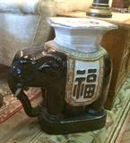 Amazing pair of ceramic elephant endtables