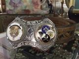 Awesome Masonic leather belt and buckle