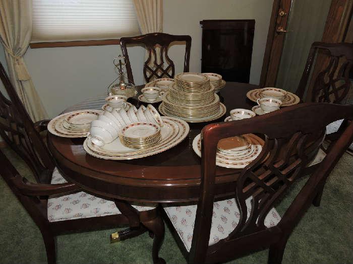 Gorgeous dining room table and china set