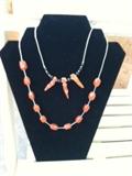 Hand beaded necklaces and earrings