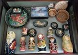 Russian Laquer Boxes and stacking dolls
